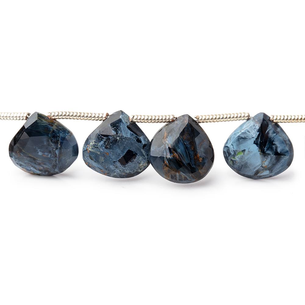 10-13mm Pietersite Faceted Heart Beads 8 inch 15 pieces