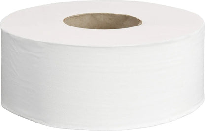 2-Ply White 9' Jumbo Roll Toilet Paper | Bulk for Business | Septic Safe | Universal Dispensers Compatible | FSC Certified