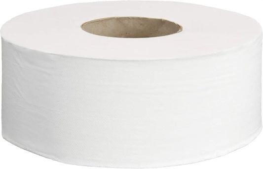 2-Ply White 9' Jumbo Roll Toilet Paper | Bulk for Business | Septic Safe | Universal Dispensers Compatible | FSC Certified