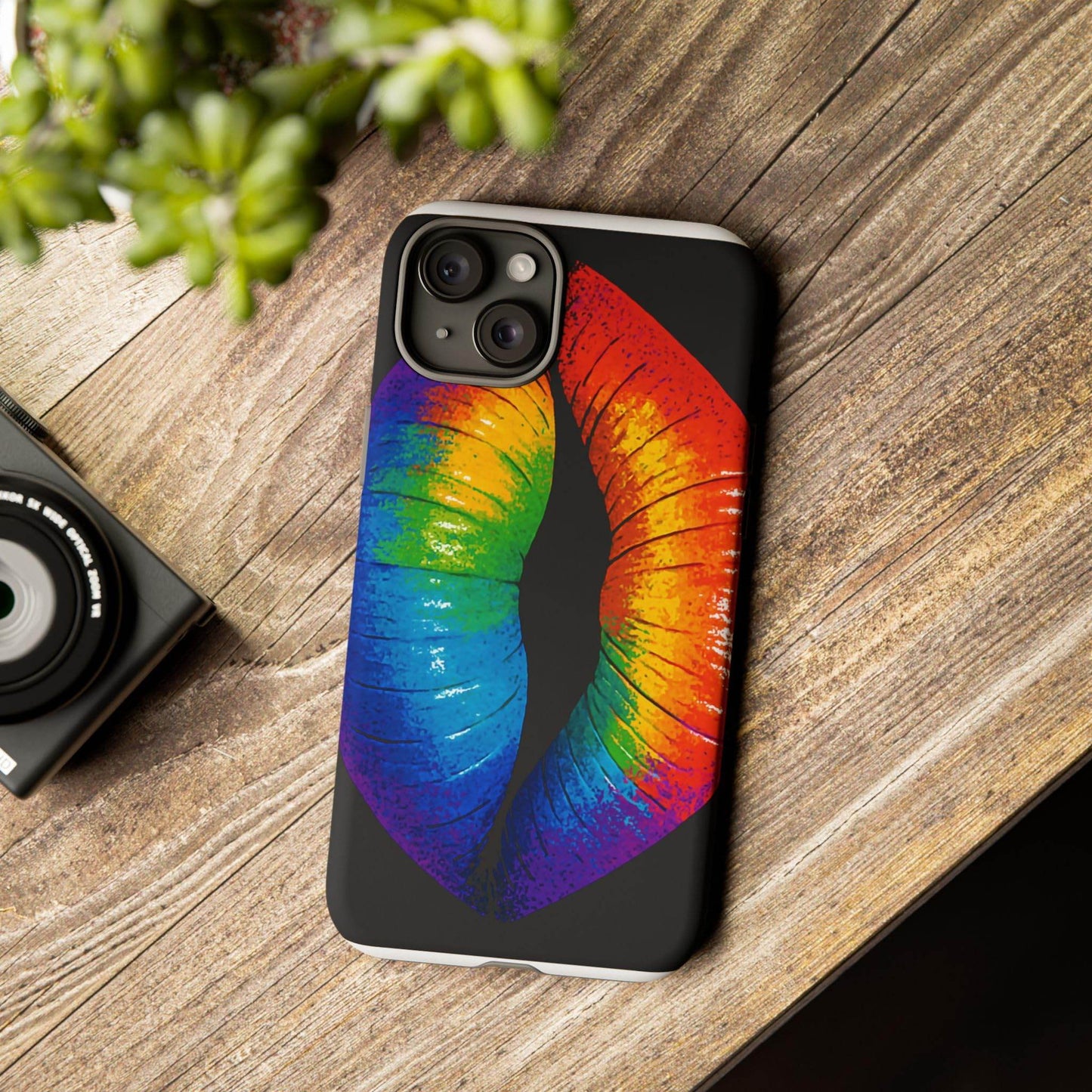 Rainbow Lips Phone Case - Bold Colorful Pride Accessory