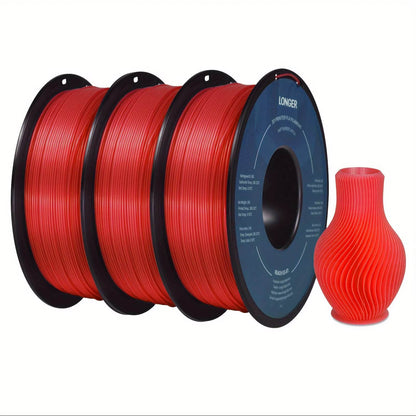 Premium 3KG PLA 3D Printing Filament Set - 1KG Light Gold, 1KG Silver, 1KG Yellow, 1.75mm Diameter