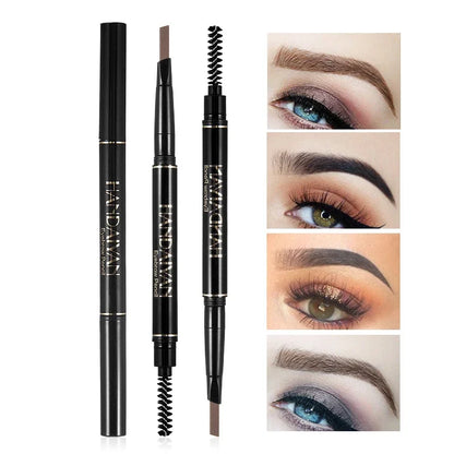 Double-Ended 5 Colors Eyebrow Pencil Natural Non-Fading Waterproof Long-Lasting Filling and Outlining Eyebrow