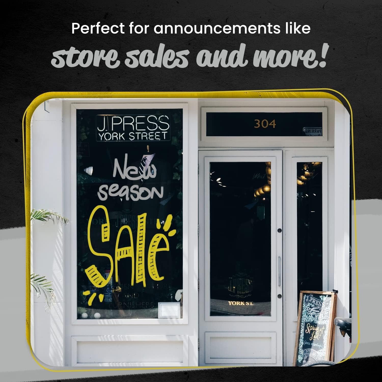 Metallic Chalk Markers (2 Pack) Liquid Chalk Pens for Blackboards, Chalkboard, Bistro Menu, Window Markers for Cars - Wet Wipe Erasable - 15Mm Jumbo Nib