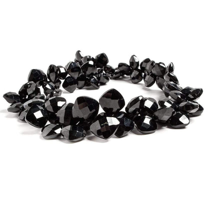 9x9-12x12mm Black Spinel Beads Corner Drilled Faceted Pillow 15 inch 89 pieces