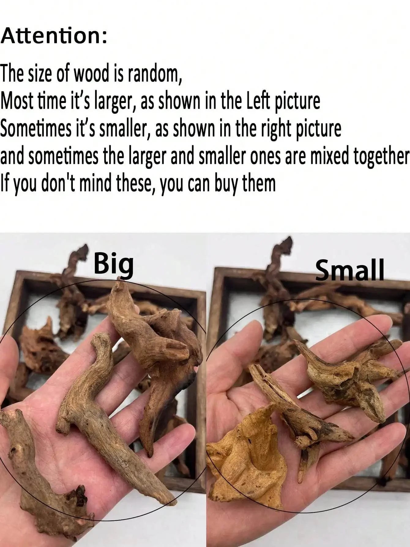 5-10CM Small Natural Tree Trunk Aquarium Decoration Ornament
