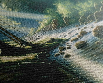 Colorful Watercolor Art, Framed Canvas Print, unique wall art, framed wall art, Landscape watercolor