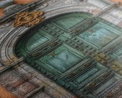 Change23 Hacienda Architecture Framed Canvas Print, Mexican Wall Art, Art of Mexico, Original Artwork, Wood Framed Ready To Hang