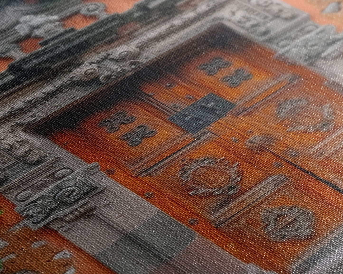 Change23 Colorful Indian Architecture Canvas Print, Traditional Art if India, Photography Print, Indian Wall Art, Living Room Decor