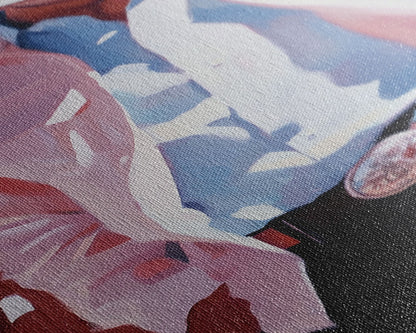 Cowboy Christmas Art Framed Canvas Print, Minimalist Holiday Decor Perfect Seasonal Gift Idea Wall Art 2024