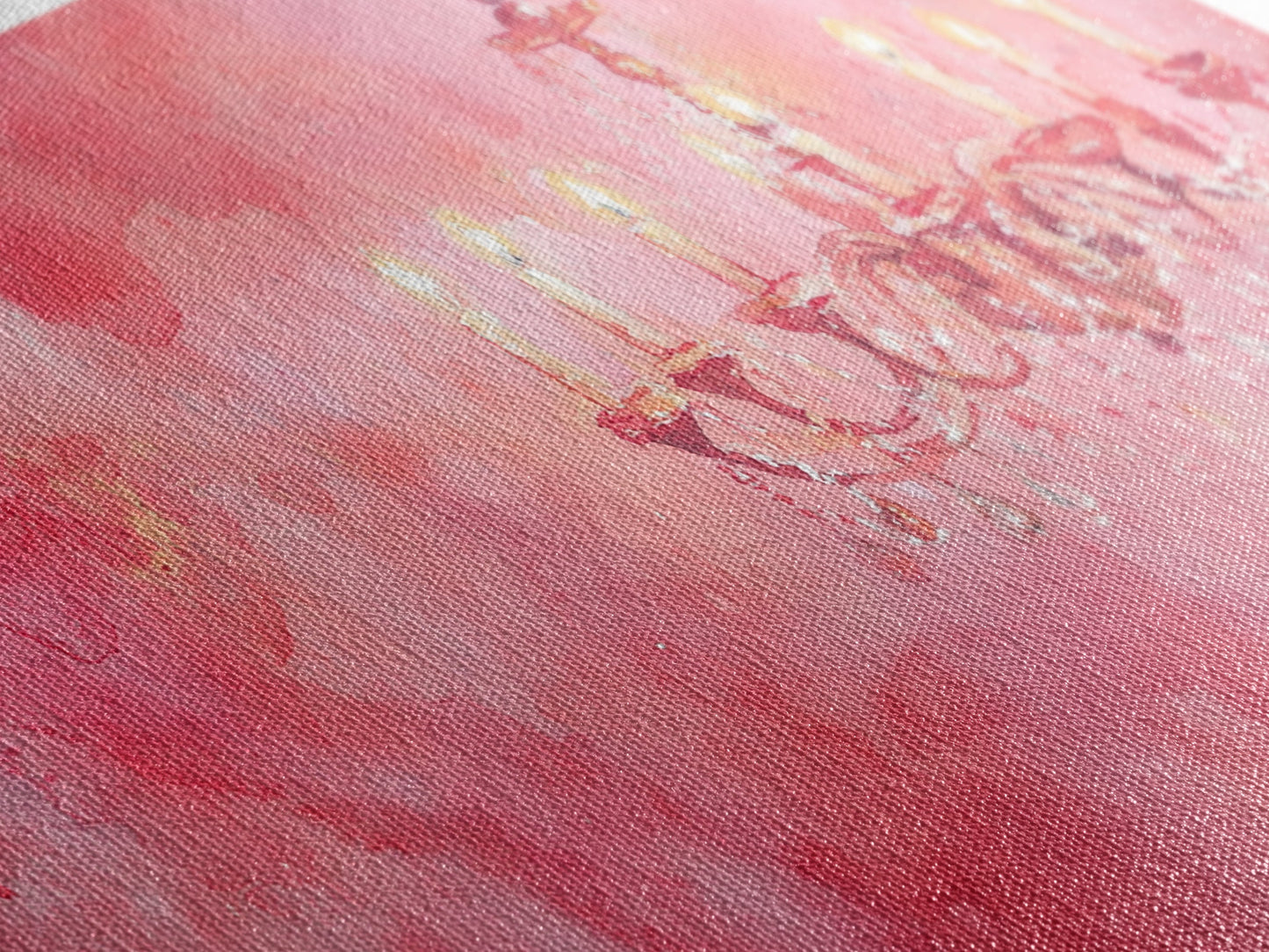 Pink Chandelier Canvas Print Glamorous Light Pink Wall Art Elegant Boho Minimalist Living Room Bedroom Art Framed Christmas Decor