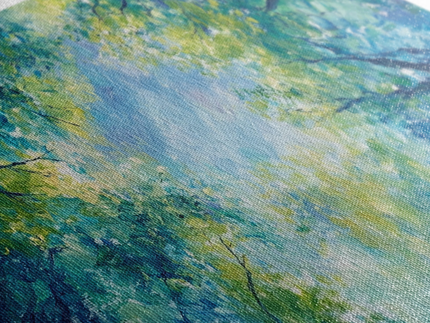 Canopy View, tree painting, green wall art, botanical prints, sage green wall art, whimsical art, Framed Canvas Print, gift idea