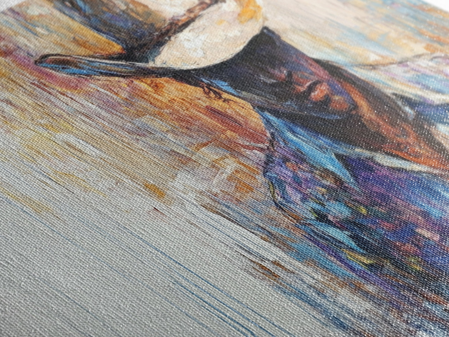 Western Cowboy, black cowgirl painting, rustic wall art, moody art, textured painting, cowboy hat art, farmhouse decor, Canvas Print