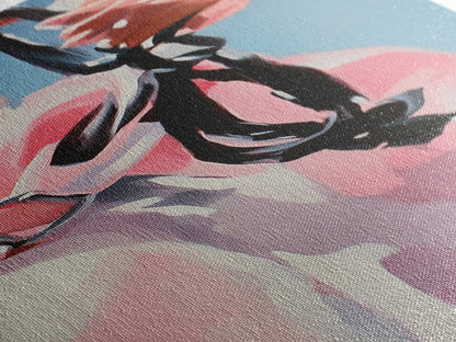 Equestrian Detail, Horse Art, Rustic Wall Decor, Western Aesthetic, Framed Canvas Print, Farmhouse Style, Horse Painting, Entryway Art