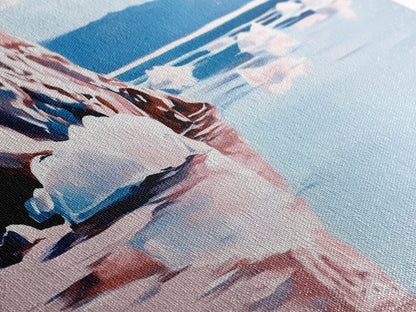 Reflections, Winter Seascape, Arctic Art, Canvas Print, Coastal Wall Decor, Living Room Art, Minimalist Landscape, Nature Painting