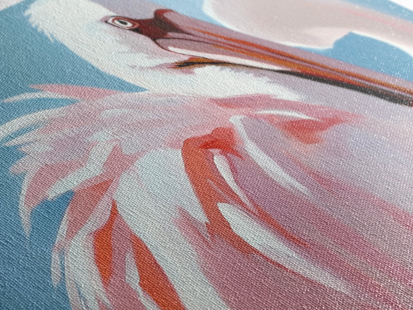 Pink Flamingo, Elegant Bird, Tropical Wall Art, Framed Canvas Print, Boho Aesthetic, Nature Inspired, Bedroom Decor, Coastal Vibes