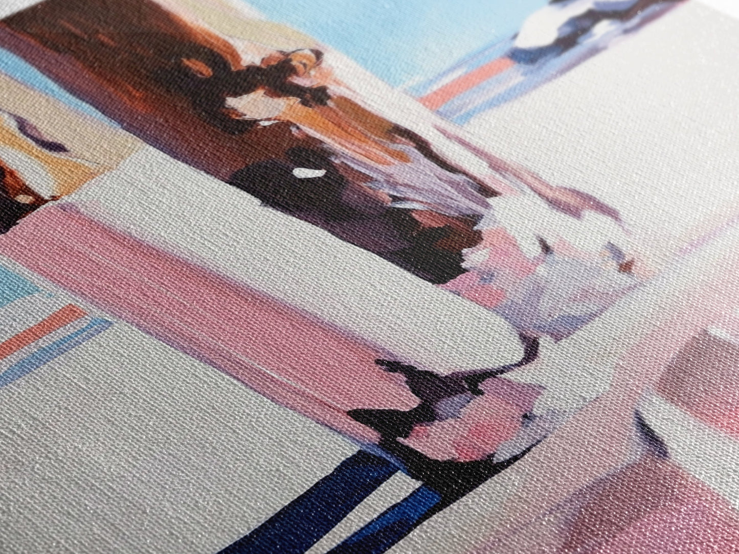 Wooden Pilings, Nautical Seaside Art, Framed Canvas Print, Coastal Minimalist Decor, Beach House Painting, Rustic Ocean Artwork