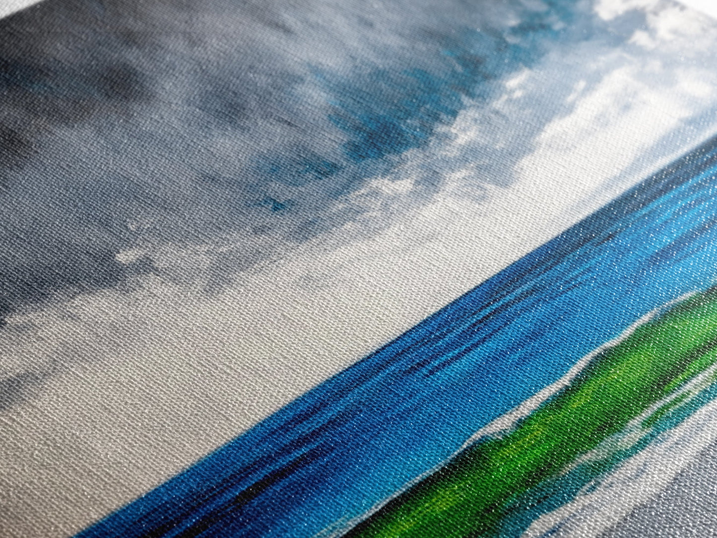 Ocean Horizon, Serene Seascape, Deep Blue, Coastal Wall Art, Minimalist Nature, Framed Canvas Print, Office Decor, Modern Beach Painting