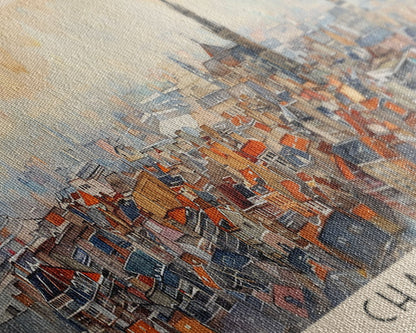 Charleroi Belgium Travel Print Wall Art, Panoramic City Art, Travel Art, Wall Decor, Vacation Gift, Framed Canvas Print Or Metal Art