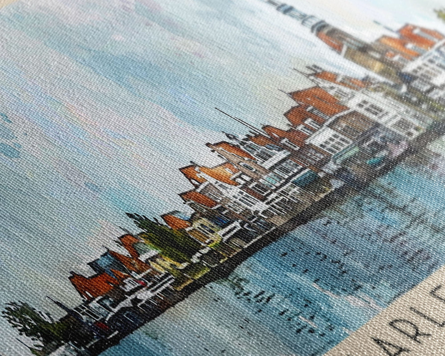 Haarlemmermeer Netherlands Panoramic Travel Poster, Framed Canvas Print or Metal Wall Art, Travel Art, Home Decor, Panoramic Painting, Midcentury Art