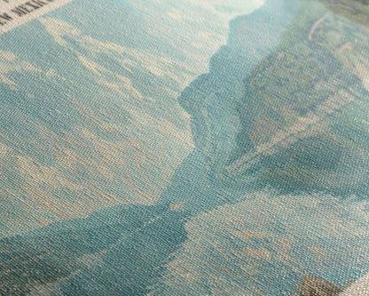 Lake Maloya New Mexico Framed Canvas Print, Lake House Decor, Panoramic Wall Art, Travel Poster, Serene Lake Painting, Contemporary Art