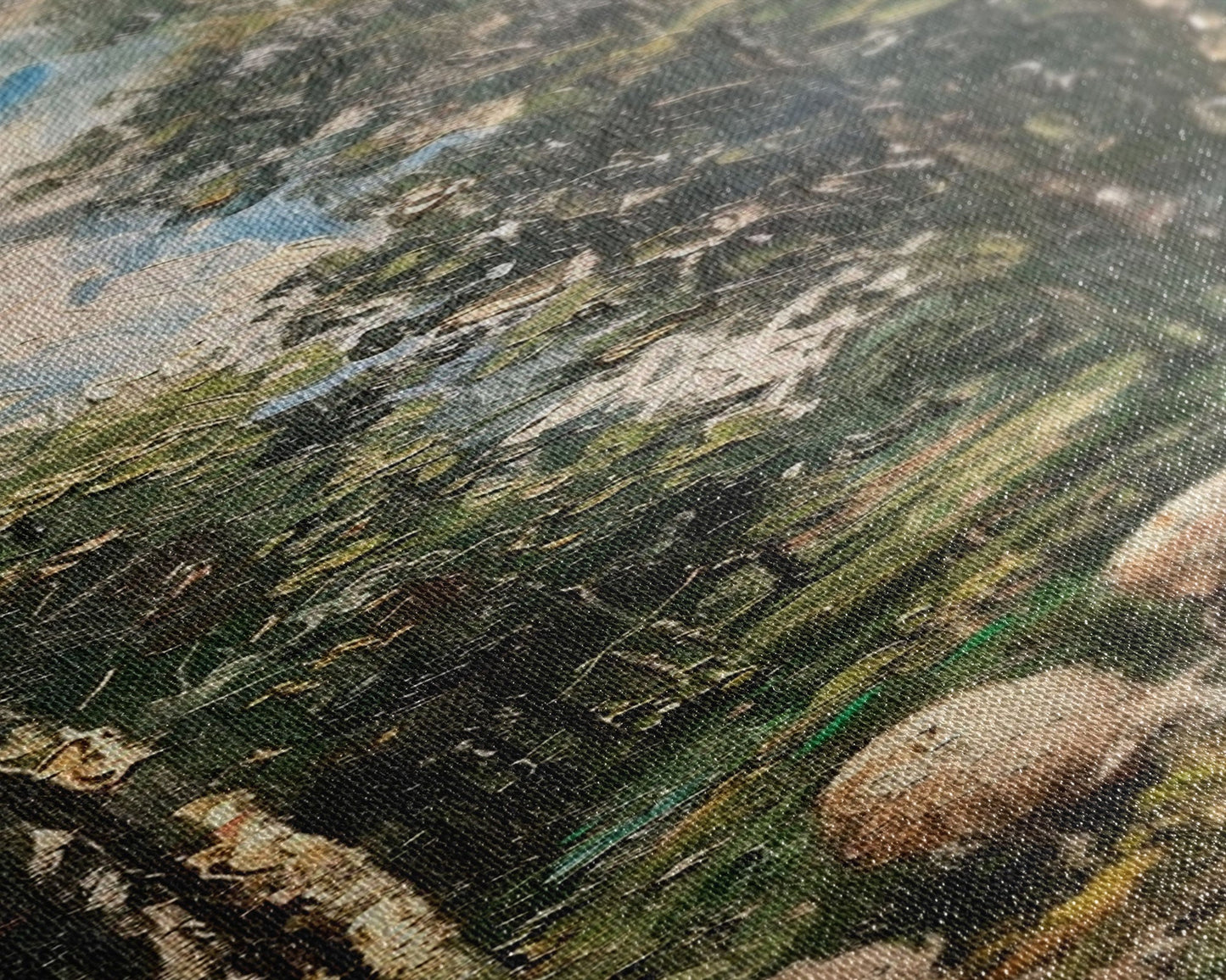 Lambs In The Forest Framed Canvas Print, Unique Farmhouse Decor, Farmhouse Painting, Boho Style Modern Farmhouse Decor Gift For Her