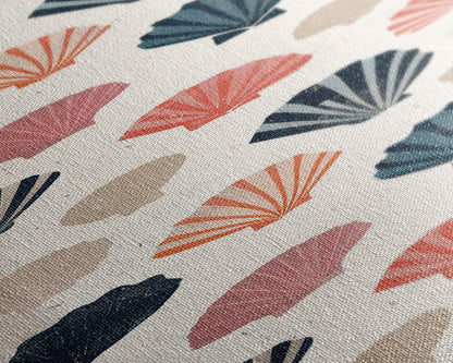 Patterned Sea Shells in Various Colors on a Light Background Ukiyo-e Art Japanese Framed Canvas Print Skinny Tall Art