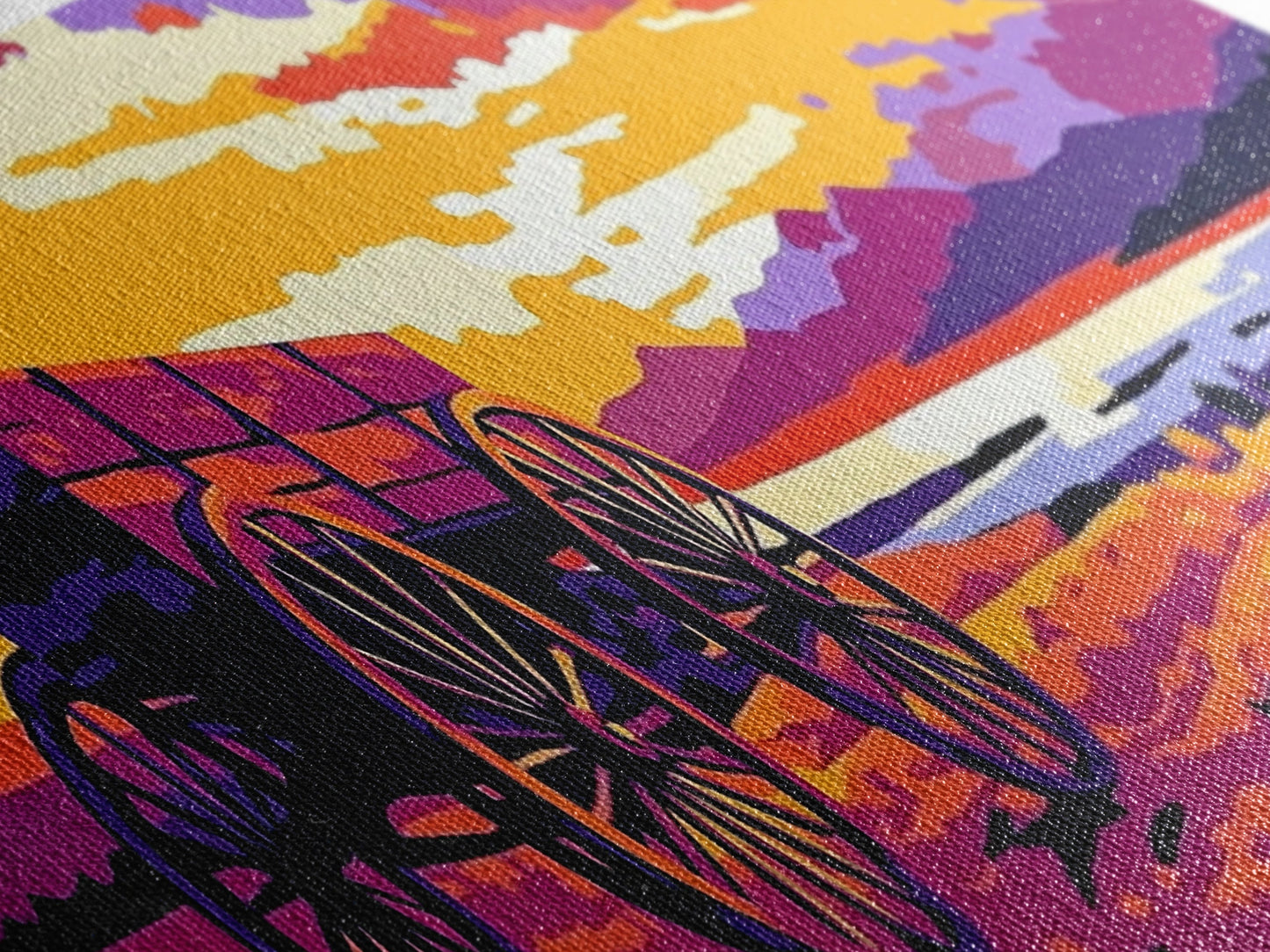 Seaside Wagon, nautical painting, coastal wall art, rustic beach decor, farmhouse art, extra wide panoramic art, framed canvas print