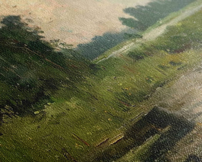 NuevArt Vintage Landscape Art Print | Vintage Painting | Wall Art | Large Print | Landscape Painting | Fall Art Print | Framed Canvas