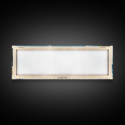 Mawi Beach, Indonesia Panoramic Beach Print, Vacation Gift, Indonesia Wall Art, Framed Canvas Print, Framed Beach Painting