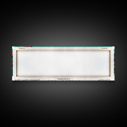 Bakersfield California Panoramic Travel Poster Canvas Print