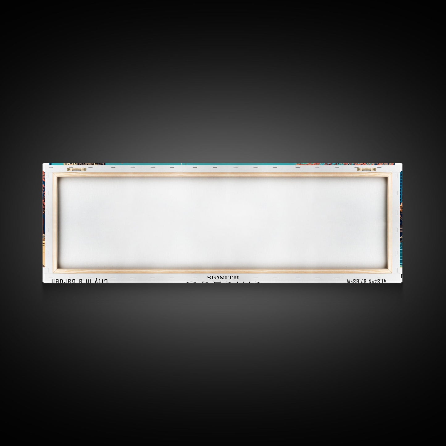 Chicago Illinois Panoramic Painting, Framed Canvas Print, Mid Century Modern Wall Art, Retro Pop Art Travel Poster, Office Decor, City Art