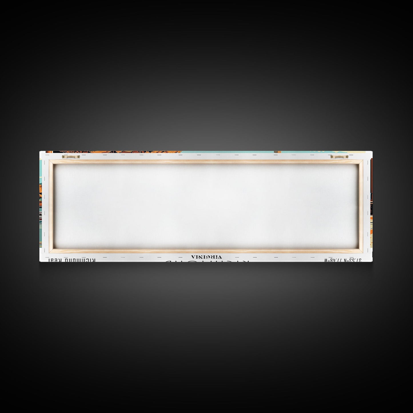 Richmond Virginia Panoramic Wall Art, Mid Century Modern Framed Canvas Print, Retro Pop Art Travel Poster, Office Decor, Cityscape Art