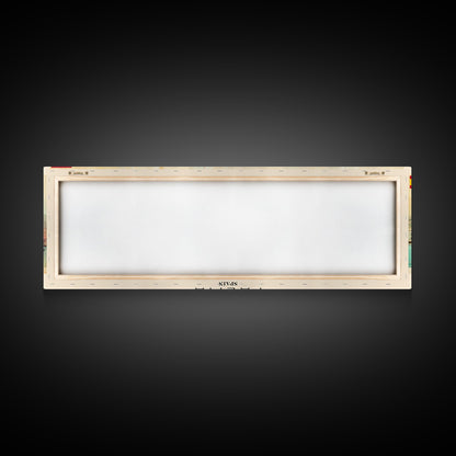 Palma Spain Travel Art, City Art, Framed Canvas Print or Metal Wall Art, Europe Travel Poster, Panoramic Wall Art, Extra Wide Wall Art