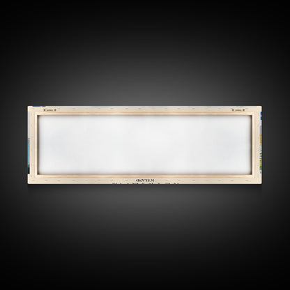 Reykjavik Iceland Wall Art, Panoramic Travel Poster, Panoramic Framed Canvas Print, City Wall Art, Wall Hanging Home Decor, Travel Art