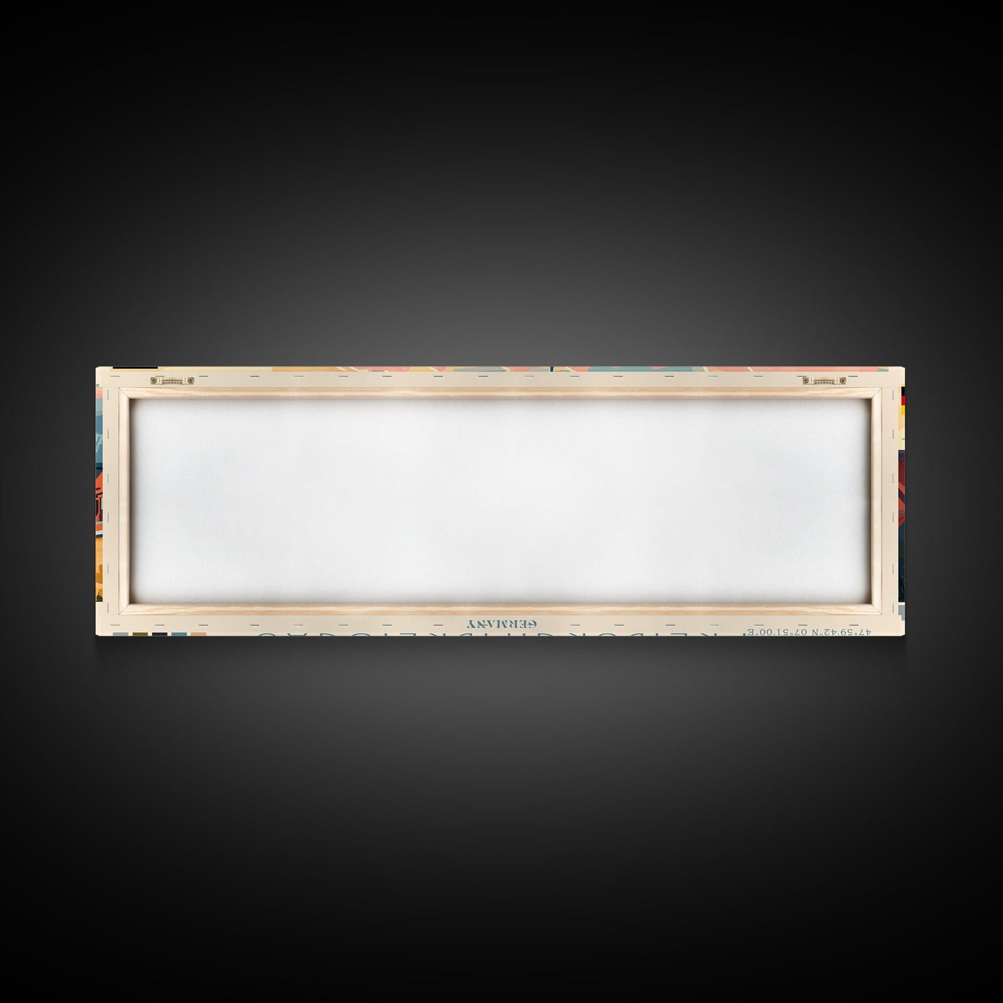 Freiburg Germany Panoramic Travel Poster, Framed Canvas Print or Metal Wall Art, Travel Art, Home Decor, Panoramic Painting, Midcentury Art