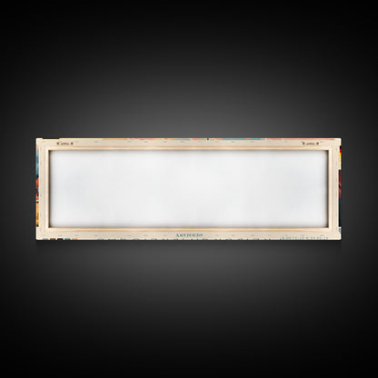 Freiburg Germany Panoramic Travel Poster, Framed Canvas Print or Metal Wall Art, Travel Art, Home Decor, Panoramic Painting, Midcentury Art