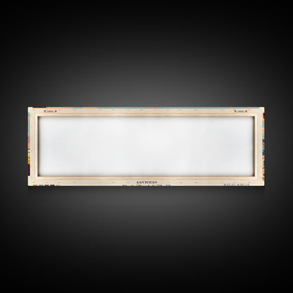 Leipzig Germany Panoramic Travel Poster, Framed Canvas Print or Metal Wall Art, Travel Art, Home Decor, Panoramic Painting, Midcentury Art