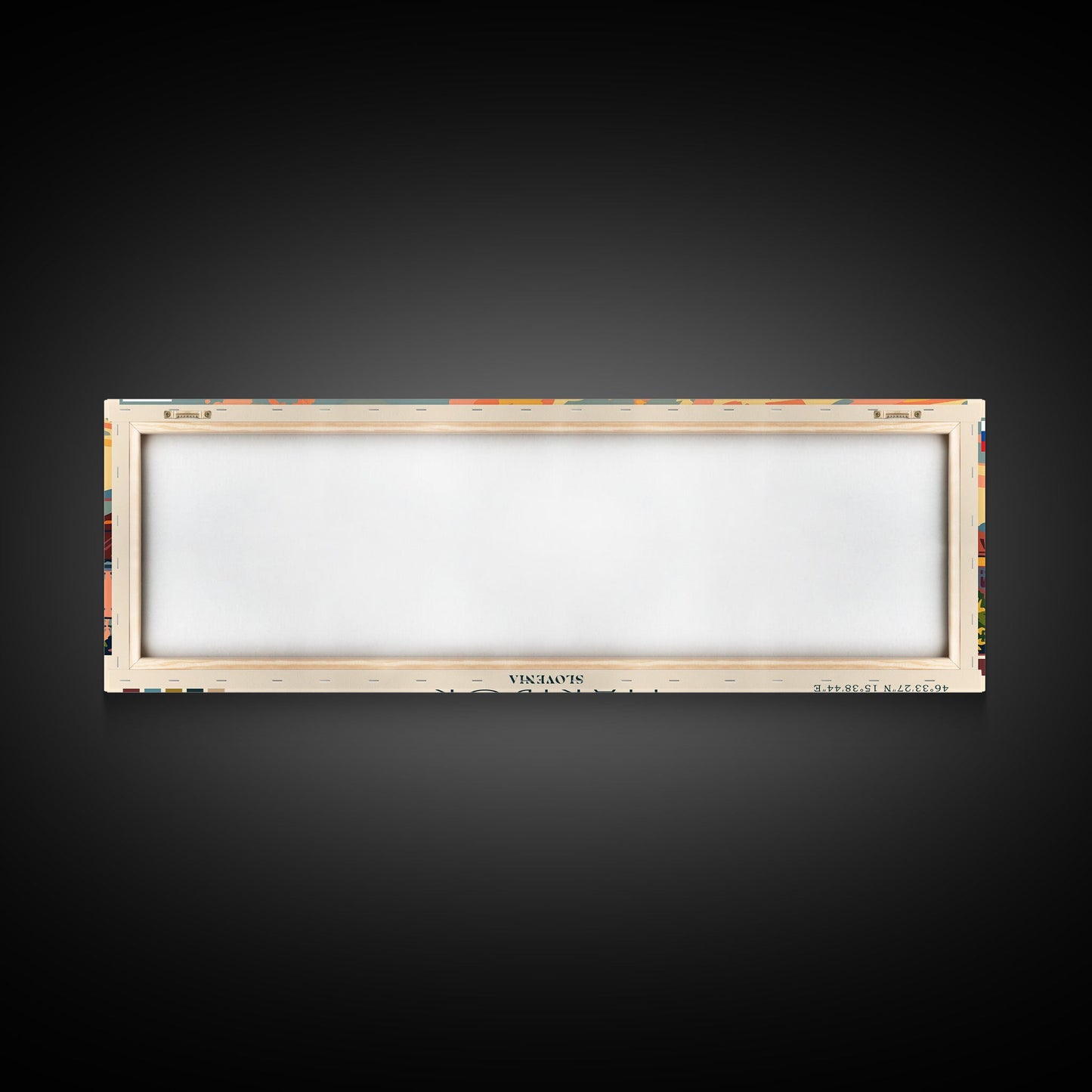 Maribor Slovenia Panoramic Travel Poster, Framed Canvas Print or Metal Wall Art, Travel Art, Home Decor, Panoramic Painting, Midcentury Art