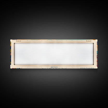 Reykjavik Iceland Wall Art, Panoramic Travel Poster, Panoramic Framed Canvas Print, City Wall Art, Wall Hanging Home Decor, Travel Art