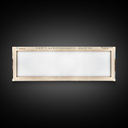 Glenn Cunningham Lake Nebraska Framed Canvas Print, Lake House Art, Panoramic Wall Art, Travel Poster, Picturesque Lake Painting, Home Decor