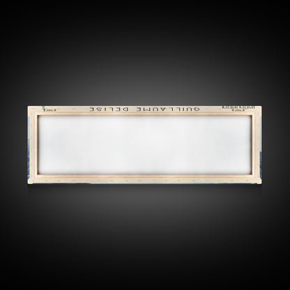 Guillaume Delise Richmond Gulf Framed Canvas Print, Lake House Art, Panoramic Travel Poster, Wall Art, Stunning Lake Painting, Home Decor