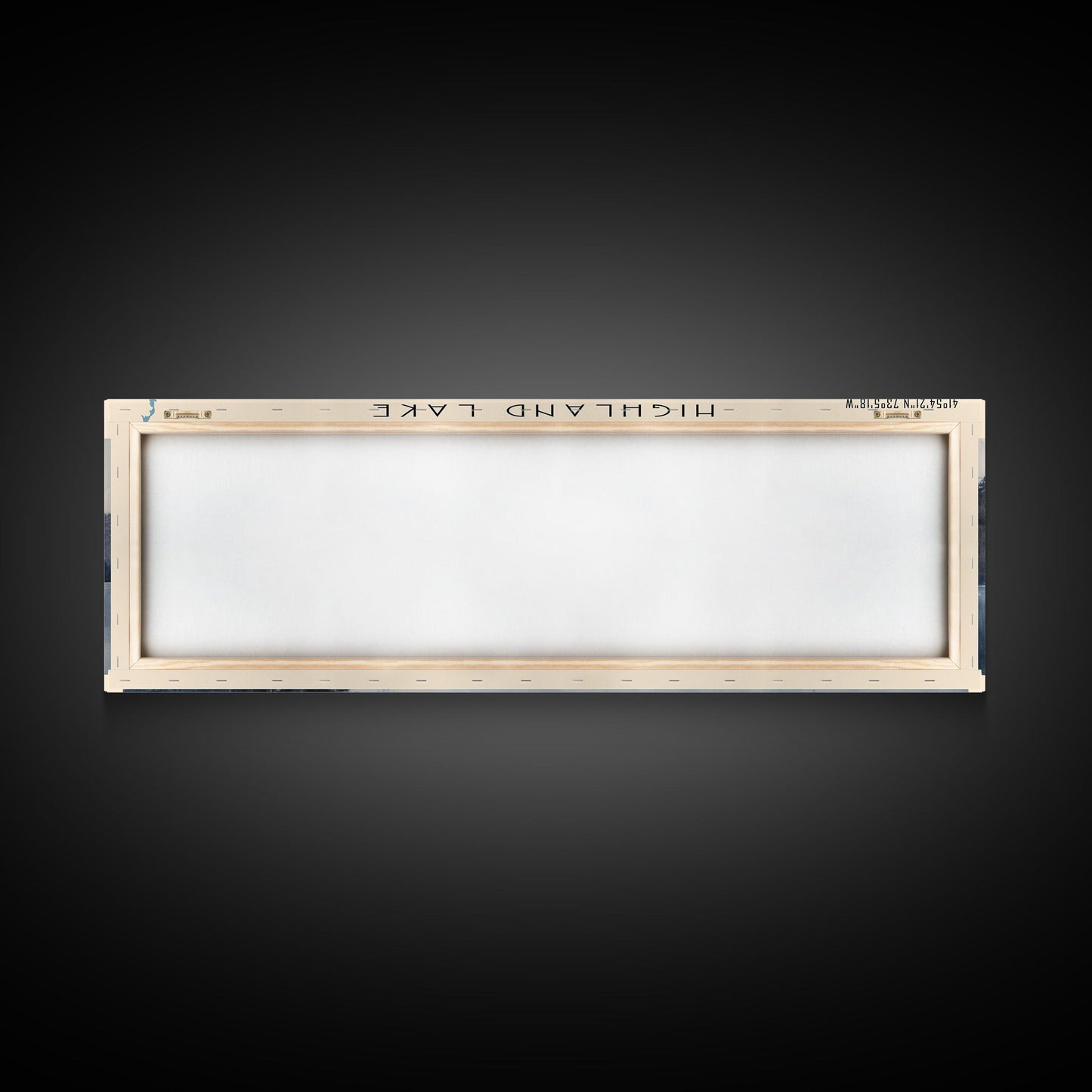 Highland Lake Connecticut Framed Canvas Print, Lake House Art, Panoramic Wall Art, Travel Poster, Scenic Lake Painting, Home Decor