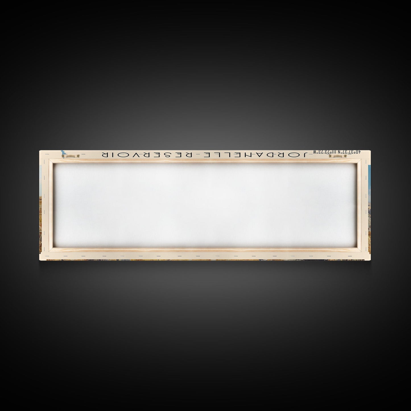 Jordanelle Reservoir Utah Framed Canvas Print, Lake House Art, Panoramic Wall Art, Travel Poster, Serene Lake Painting, Home Decor