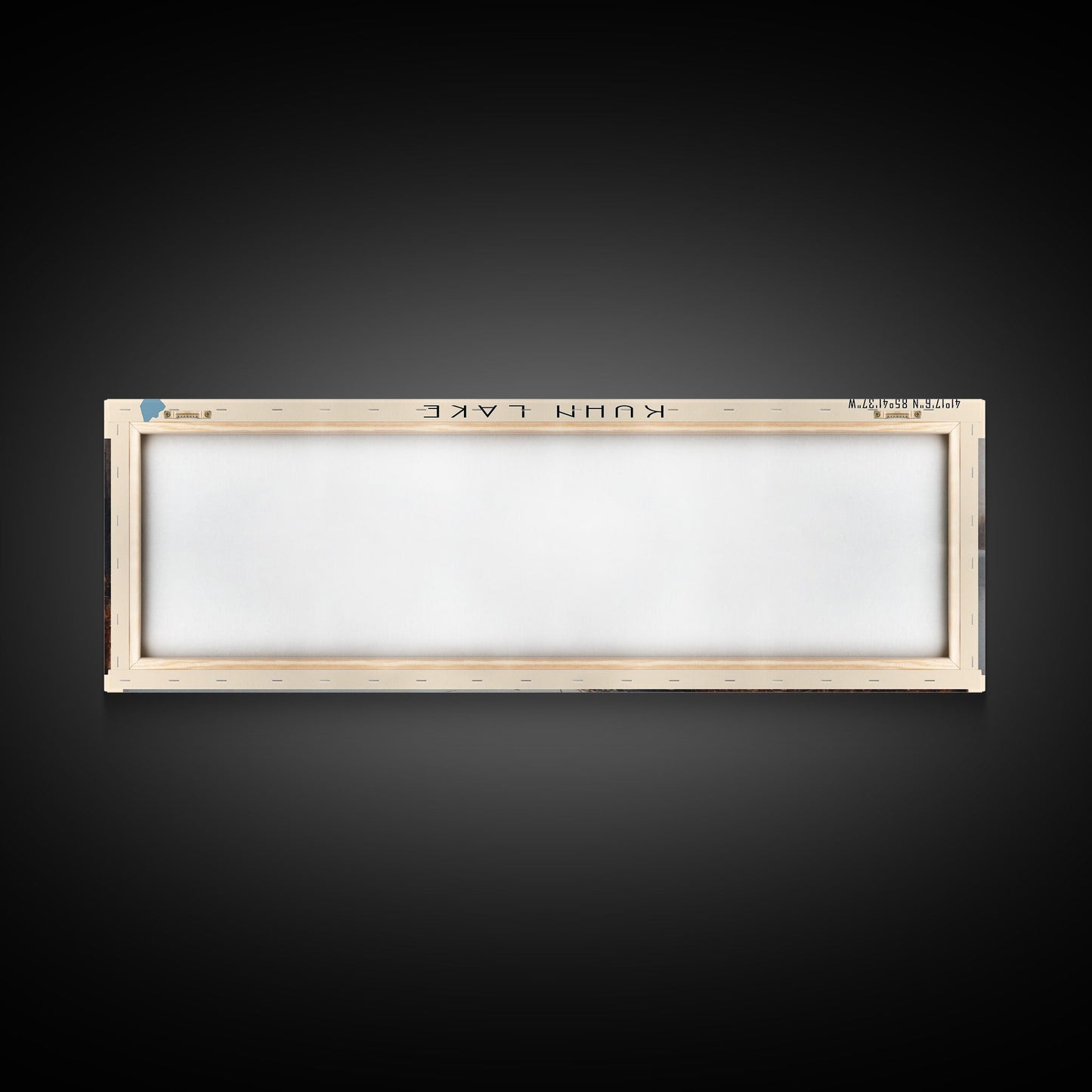 Kuhn Lake Indiana Framed Canvas Print, Lake House Art, Panoramic Wall Art, Travel Poster, Serene Lake Painting, Home Decor