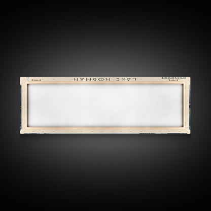 Lake Norman North Carolina Framed Canvas Print, Lake House Decor, Panoramic Wall Art, Travel Poster, Scenic Landscape Painting, Contemporary Art