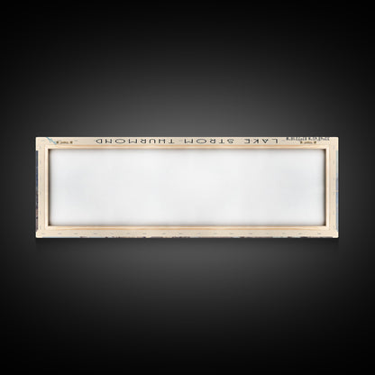 Lake Strom Thurmond South Carolina Framed Canvas Print, Lake House Decor, Panoramic Wall Art, Travel Poster, Serene Landscape Painting, Bedroom Decor