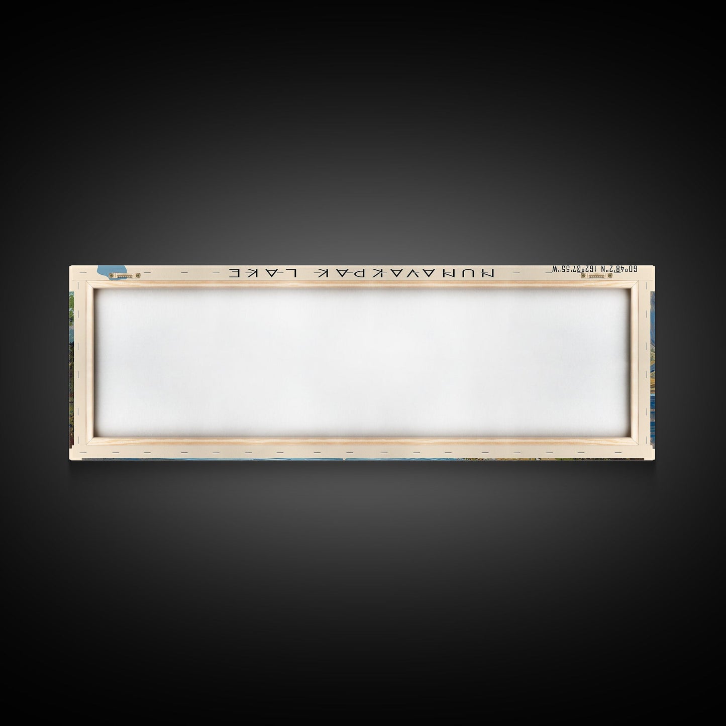 Nunavakpak Lake Framed Canvas Print, Lake House Decor, Panoramic Wall Art, Travel Poster, Scenic Landscape Painting, Contemporary Art