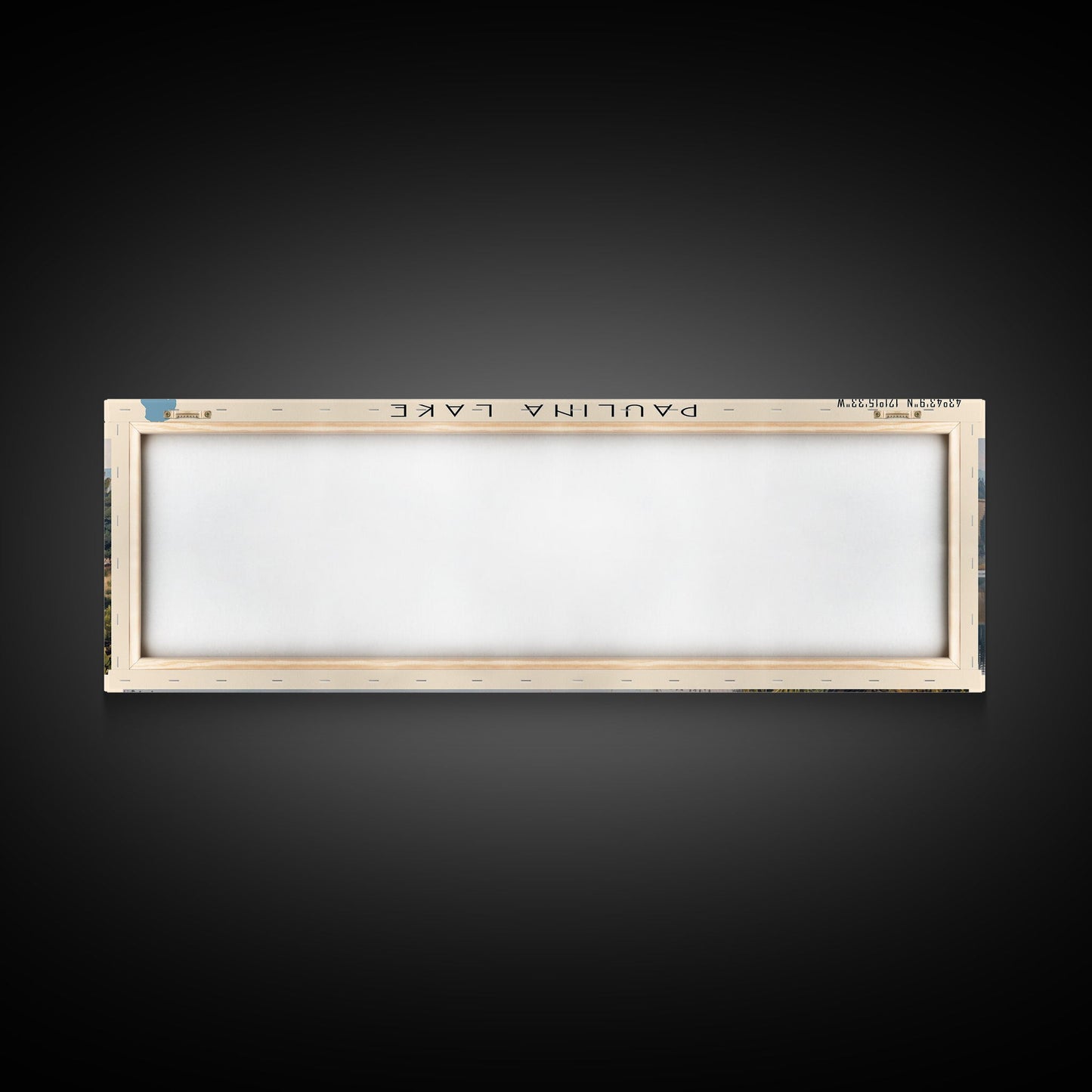 Paulina Lake Oregon Framed Canvas Print, Lake House Decor, Panoramic Travel Poster, Landscape Painting, Bedroom Decor