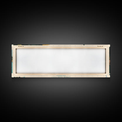 Lake Burton Georgia Framed Canvas Print, Panoramic Wall Art, Midcentury Modern, Pop Art, Bedroom Decor, Travel Poster, Living Room Art