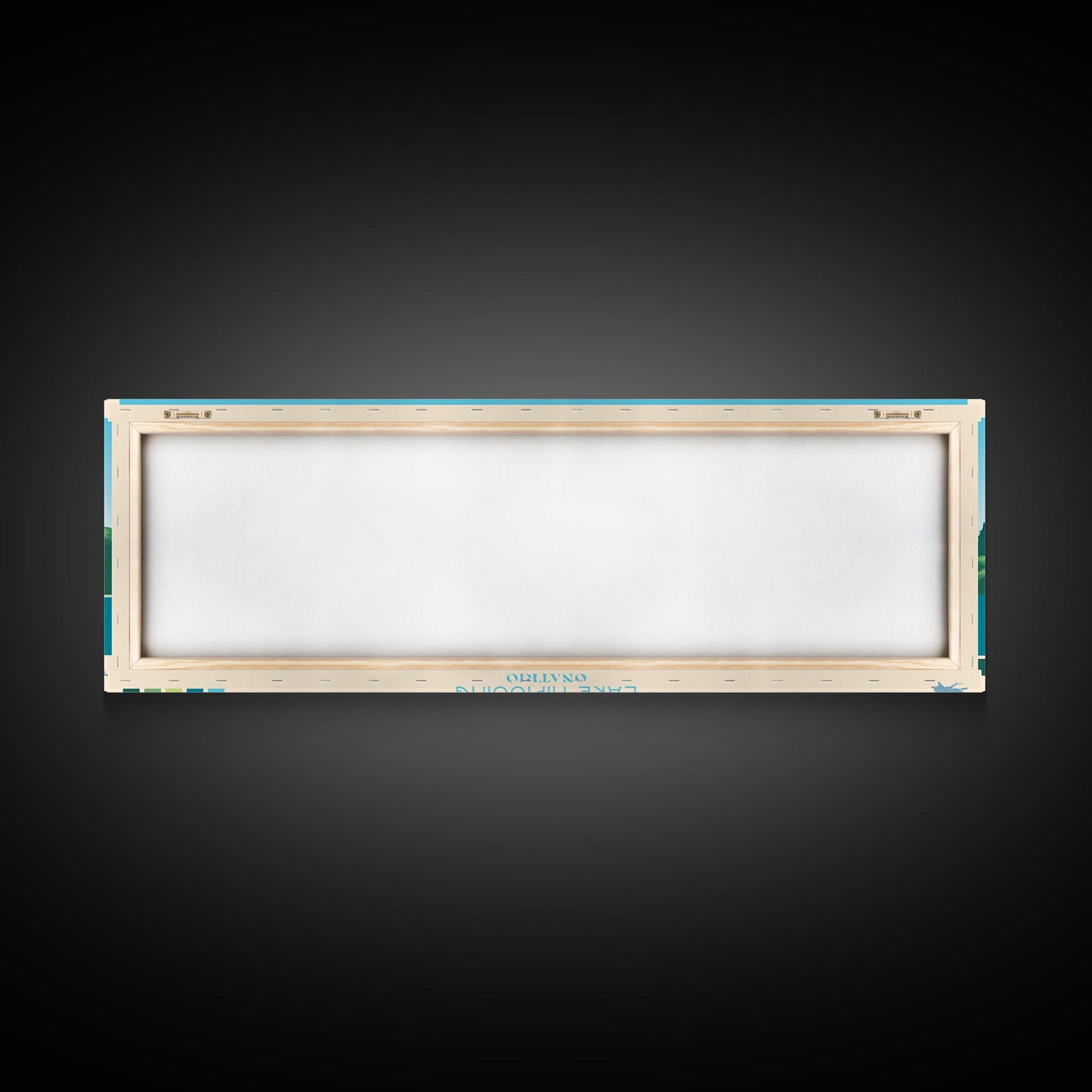 Lake Nipissing Ontario Framed Canvas Print, Panoramic Wall Art, Midcentury Modern, Pop Art, Bedroom Art, Travel Poster, Lake House Decor